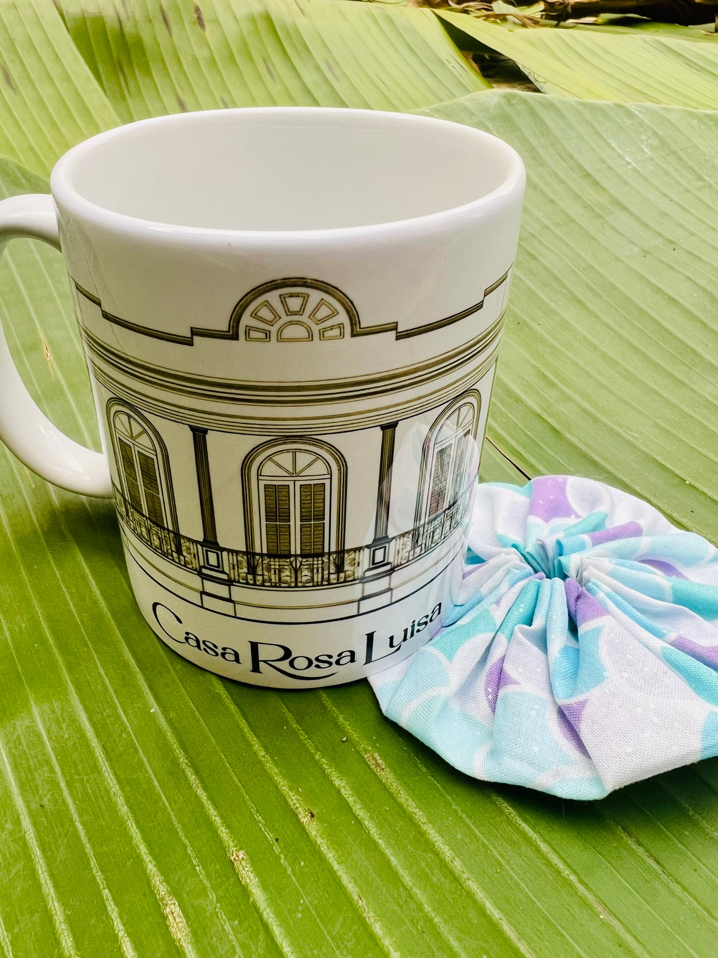 Taza de 12 oz con la Casa Rosa Luisa y nombre